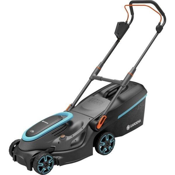 Kosiarka akumulatorowa Gardena GARDENA Cordless Lawnmower PowerMax 37/36V P4A Ready-To-Use Set, 36V (2x18V) (black/grey, 2x Li-Ion battery 4.0Ah, POWER FOR ALL ALLIANCE)