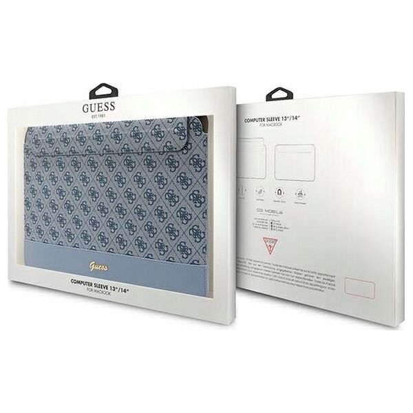 Etui Guess Guess 4G Stripe Metal Logo Computer Sleeve - Etui na notebooka 14" (Niebieski)