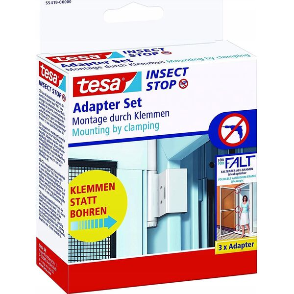 Tesa tesa Fliegengitter Adapter für FALT Tür 55415 weiss