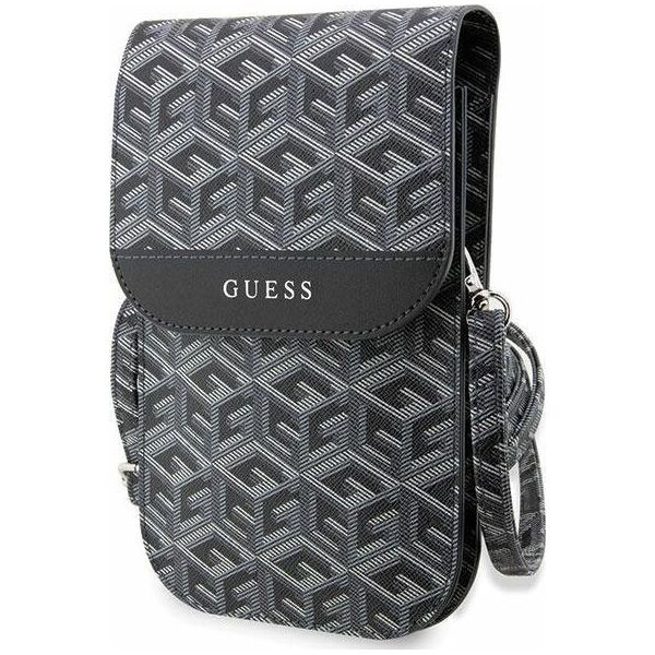 Guess Guess GCube Stripe Phone Bag - Torba z przegrodą na smartfona (czarny)