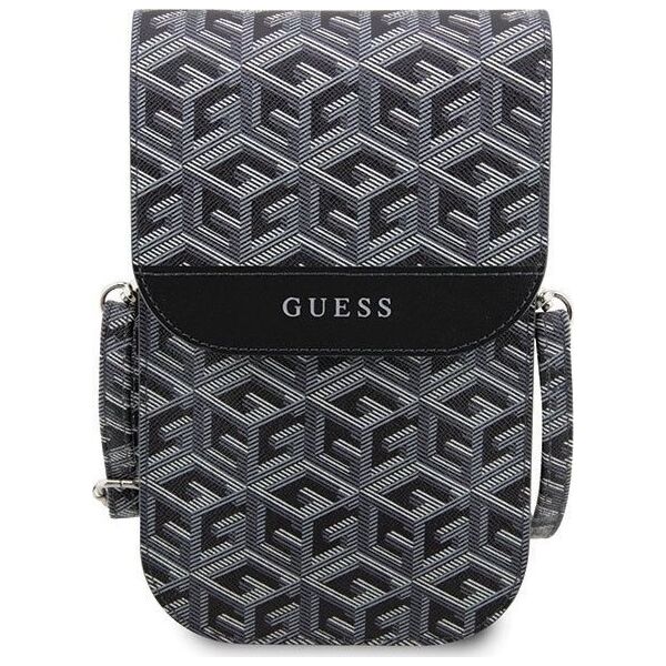 Guess Guess GCube Stripe Phone Bag - Torba z przegrodą na smartfona (czarny)
