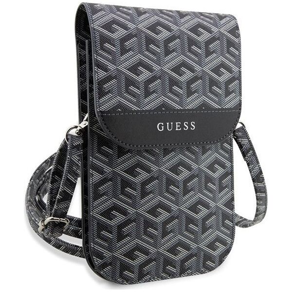 Guess Guess GCube Stripe Phone Bag - Torba z przegrodą na smartfona (czarny)