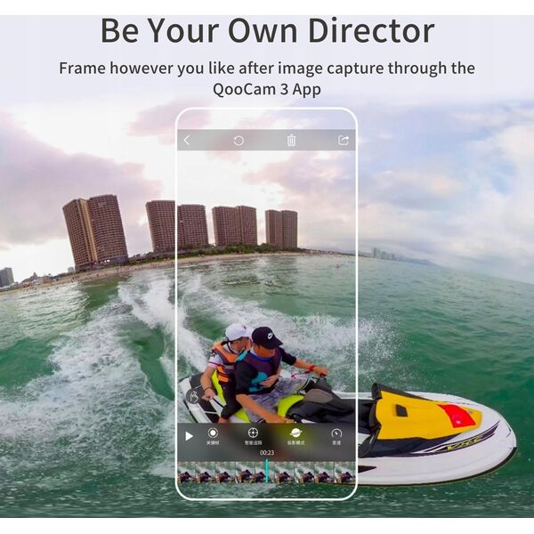 Kamera kandao Kandao QooCam 3 360° Action Camera - Motorcycle Combo