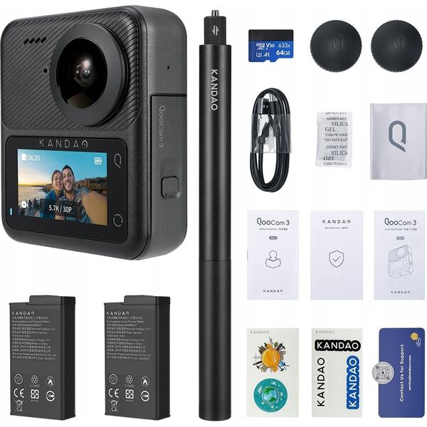 Kamera kandao Kandao QooCam 3 360° Action Camera - Travel Combo