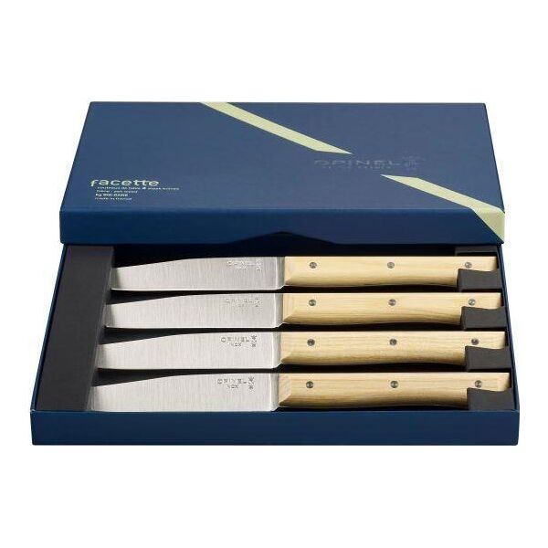 Opinel Opinel Table Knives Facette Set of 4 Ash