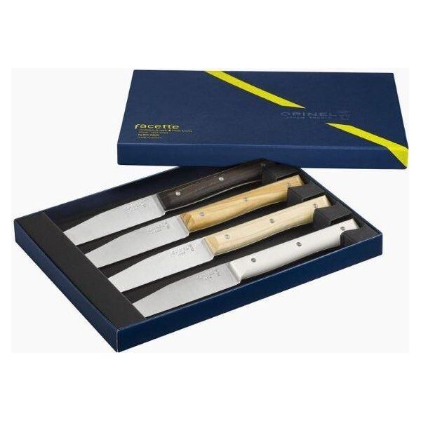 Opinel Opinel Table Knives Facette Set of 4   Mix
