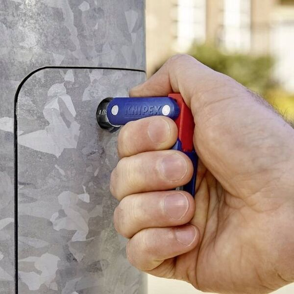 Knipex KNIPEX DoubleJoint control cabinet wrench, socket wrench (blue/red, total arm length 97mm)