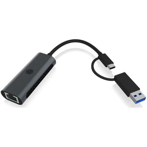 Adapter AV Icy Box Adapter IcyBox USB3.2 Gen1 Type-A, Type-C 2.5GB Ethernet LAN retail