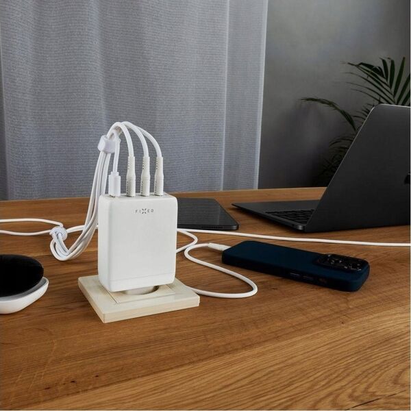 Ładowarka Fixed Ładowarka sieciowa FIXED GaN Travel Charger - 3xUSB-C| 1xUSB-A 100W biała - Gwarancja bezpieczeństwa. Proste raty. Bezpłatna wysyłka od 170 zł.