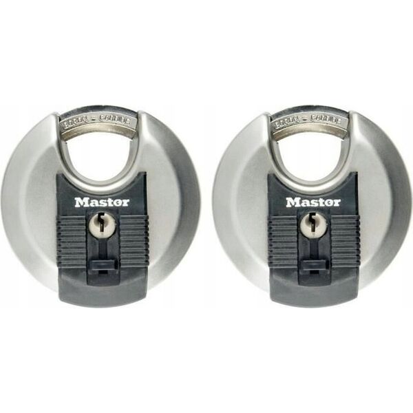 MasterLock Master Lock Padlock 2-Disc Stainless Steel (70mm) M40E