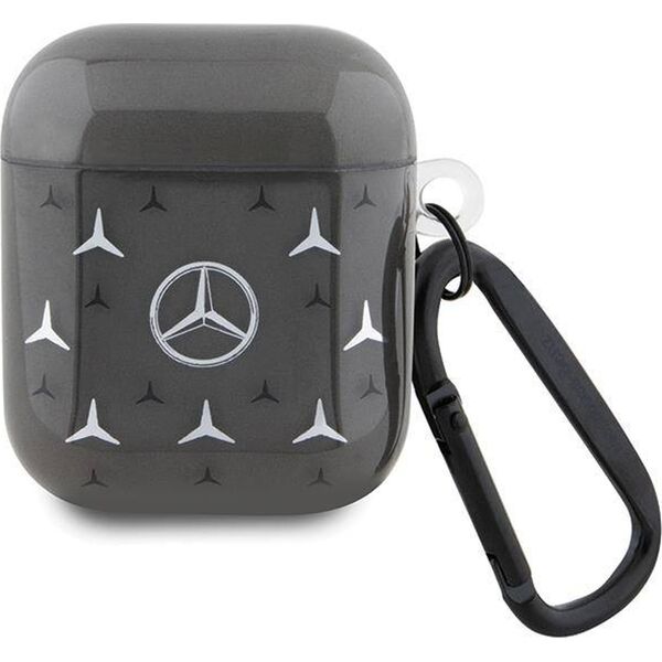 Mercedes Mercedes Large Star Pattern - Etui AirPods 1/2 gen (czarny)