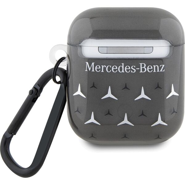 Mercedes Mercedes Large Star Pattern - Etui AirPods 1/2 gen (czarny)