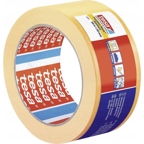 Tesa Tesa Masking Tape 50m x 50mm Stand.Prec. yellow 04344