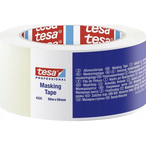 Tesa Tesa Masking Tape 50m x 50mm Stand.Prof. white 04325