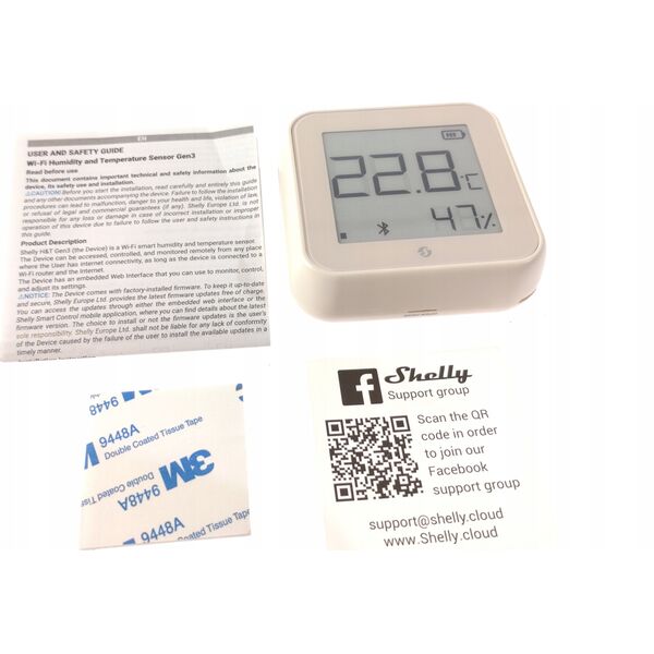 Shelly Shelly Plus H&T Gen3, detector (cream)
