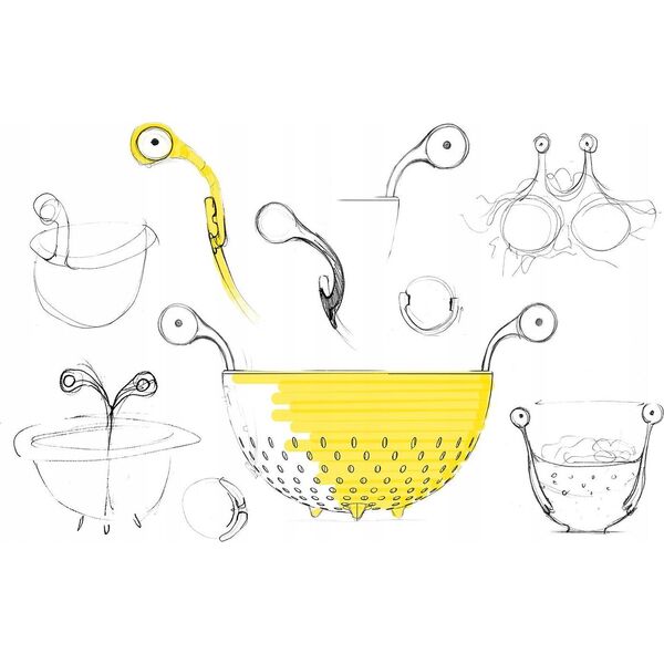 Ototo OTOTO Spaghetti Monster yellow Colander