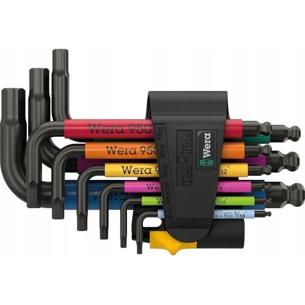 Wera Wera 950/9 Hex-Plus Multicolour Imperial 3 angle wrench set