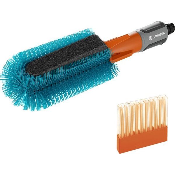 Gardena GARDENA Cleansystem bicycle brush set, washing brush (grey/turquoise, incl. 10 soap sticks)