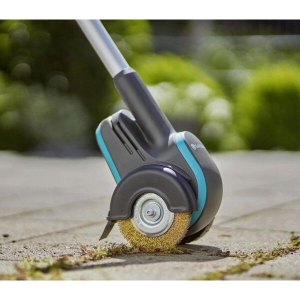 Gardena GARDENA EasyWeed 1800/18V P4A cordless joint brush, weed remover (grey/turquoise, Li-Ion battery 2.0Ah P4A, POWER FOR ALL ALLIANCE)