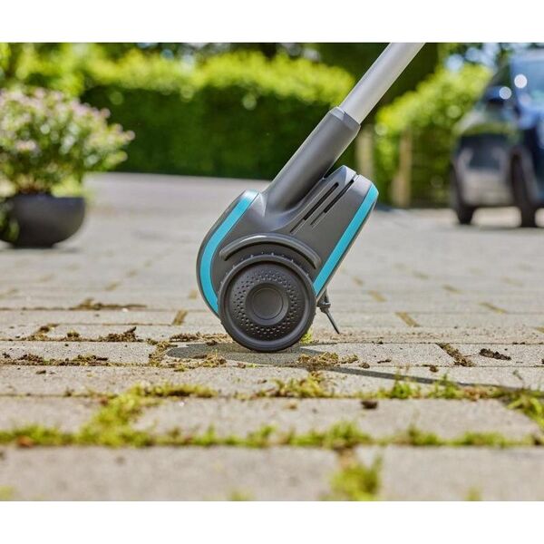 Gardena GARDENA EasyWeed 1800/18V P4A cordless joint brush, weed remover (grey/turquoise, Li-Ion battery 2.0Ah P4A, POWER FOR ALL ALLIANCE)