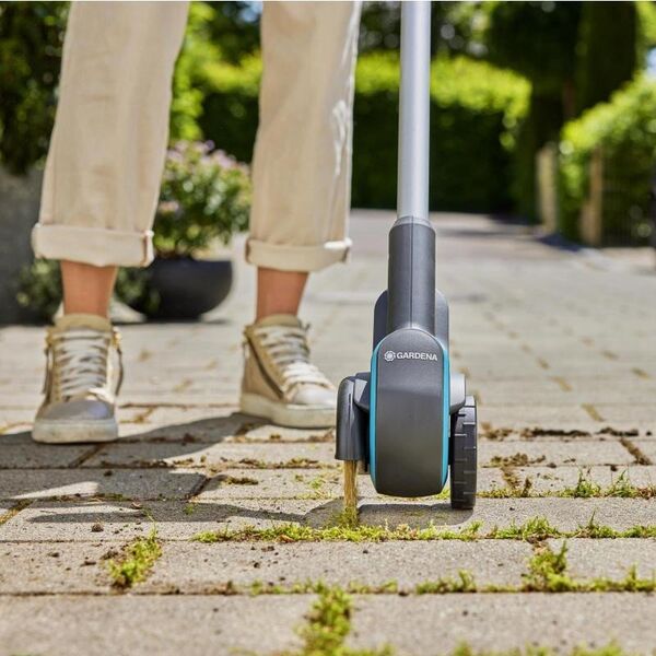 Gardena GARDENA cordless joint brush EasyWeed 1800/18V P4A solo, weed remover (grey/turquoise, without battery and charger, POWER FOR ALL ALLIANCE)