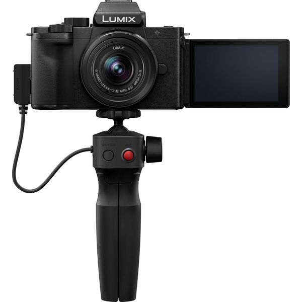 Aparat Panasonic Lumix DC-G100DV + H-FS 12-32 f/3.5-5.6 + statyw DMW-SHGR2 (DC-G100DVEGK)