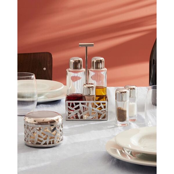 Alessi Alessi Cactus Condiment Set - oil,vinegar,S+P,spices MSA16