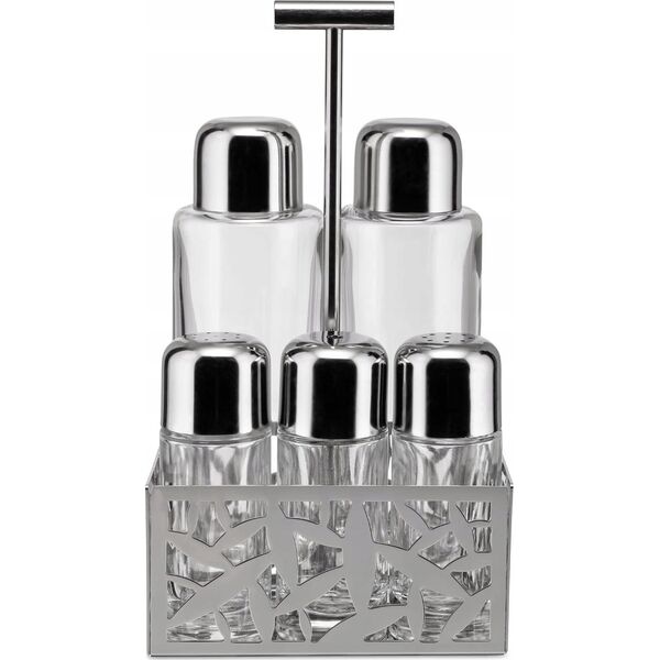 Alessi Alessi Cactus Condiment Set - oil,vinegar,S+P,spices MSA16