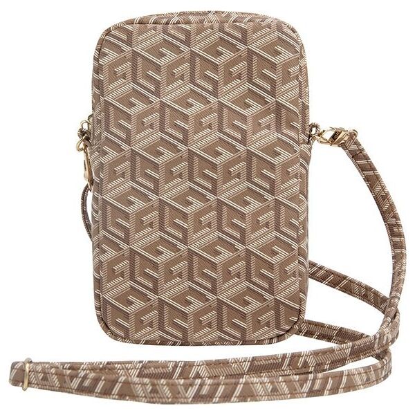 Guess Guess Zip GCube Bottom Stripe - Torebka na telefon (brązowy)