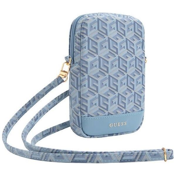 Guess Guess Zip GCube Bottom Stripe - Torebka na telefon (niebieski)