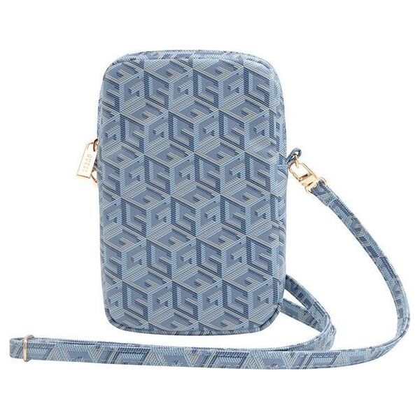 Guess Guess Zip GCube Bottom Stripe - Torebka na telefon (niebieski)