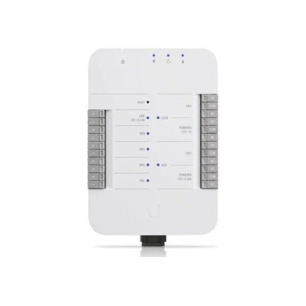 Ubiquiti UniFi Access Hub is an intelligent IP network door controller, part of the UniFi Access solution.