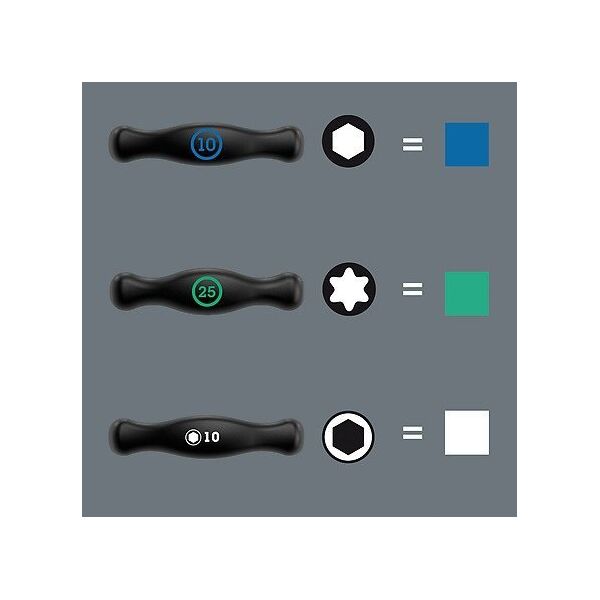 Wera Wera 454/5 HF SHK Set 1 T-handle screwdriver, 5 pieces (black/green, with holding function)