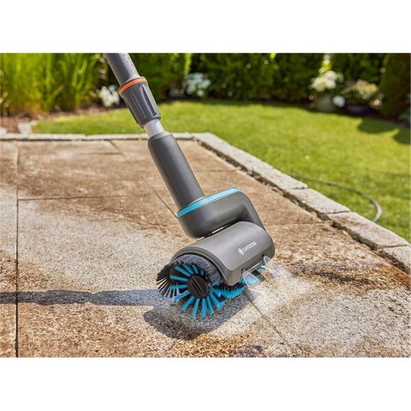 Gardena GARDENA roller brush medium, for cordless multi-cleaner AquaBrush, washing brush (grey/turquoise, for sensitive surfaces)