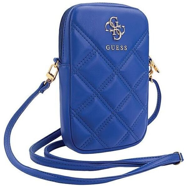 Guess Guess Zip Quilted 4G - Torebka na telefon (niebieski)