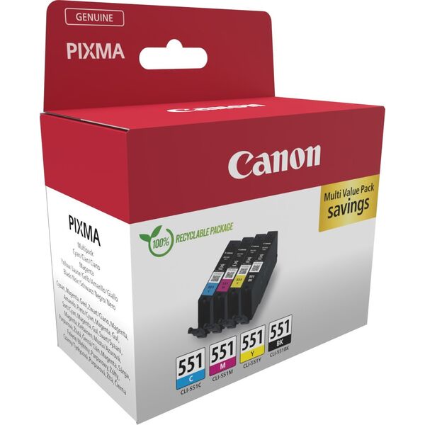 Tusz Canon Canon Ink Multipack CLI-551 (blister pack with security band)