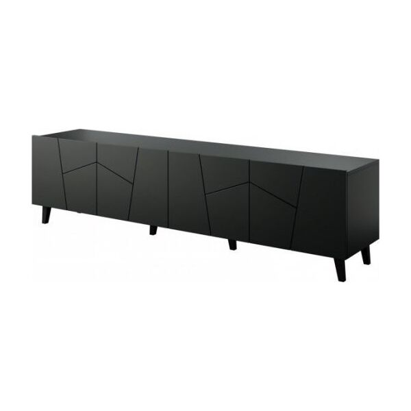Cama Meble Szafka RTV ETNA 200x42x52 czarny mat