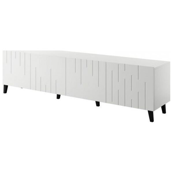 Cama Meble Szafka RTV BARI 200x42x52 biały mat