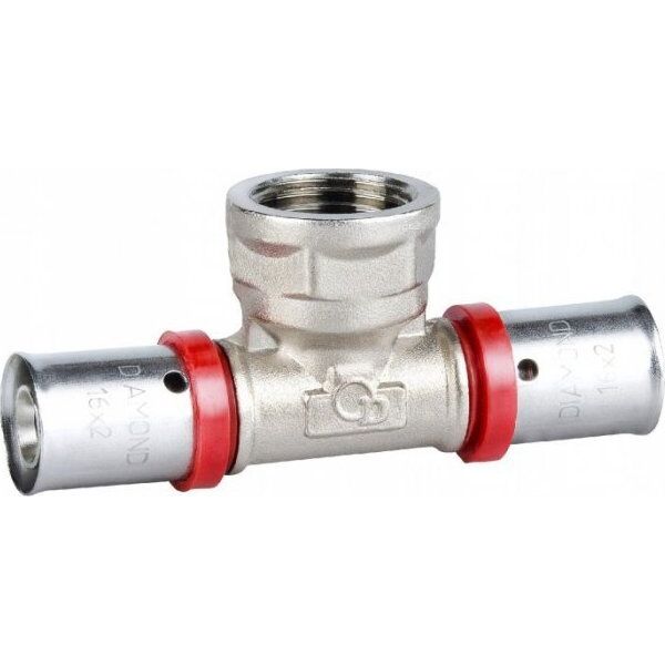 UN TRÓJNIK ZAPR. EN 1254-8, 3/4X20X20.DZ. PEX-AL-PEX CHROM (1 SZT)