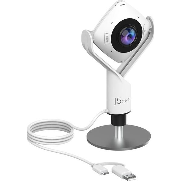 Kamera internetowa Triton j5create JVCU360 kamera internetowa 2,07 MP 1920 x 1080 px USB 2.0 Czarny, Biały