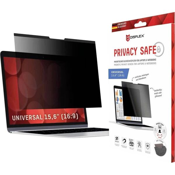Filtr E.V.I. DISPLEX Blickschutzfilter Privacy Safe Universal 15,6", 16:9