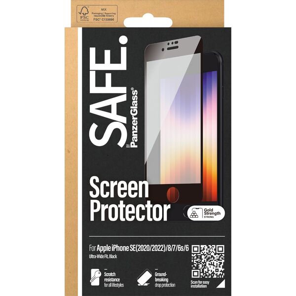 PanzerGlass SAFE.Panzerglass Apple iPhone 6/6s/7/8/SE 2020, 2022 UWF