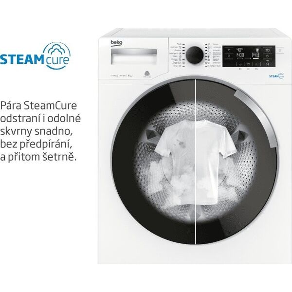 Pralko-suszarka Beko BEKO Skalbimo mašina - Dryer HTV 8716 X0 8kg - 5kg, 1400rpm, Energy class D (old A), Gylis 59 cm, Inverter Motor, HomeWhiz
