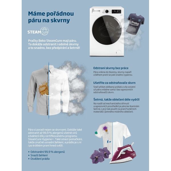Pralko-suszarka Beko BEKO Skalbimo mašina - Dryer HTV 8716 X0 8kg - 5kg, 1400rpm, Energy class D (old A), Gylis 59 cm, Inverter Motor, HomeWhiz