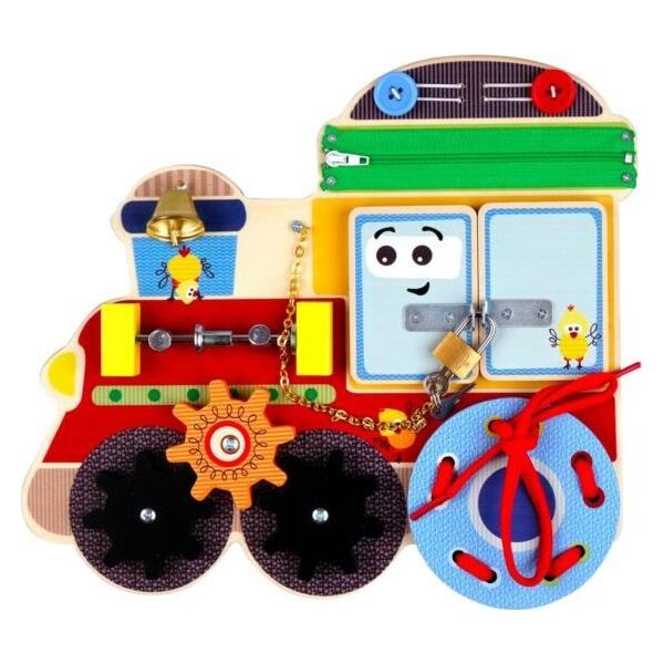 Barbo Toys Tablica Manipulacyjna, Edukacyjna, Pociąg