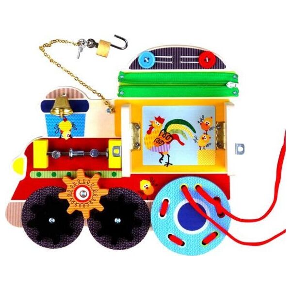 Barbo Toys Tablica Manipulacyjna, Edukacyjna, Pociąg