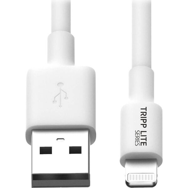 Kabel USB Eaton Eaton Tripp Lite Series USB-A to Lightning Sync/Charge Cable (M/M) - MFi Certified, White, 6 ft. (1.8 m) - Daten-/Netzkabel - USB mannlich zu Lightning mannlich - 1.83 m - weiss