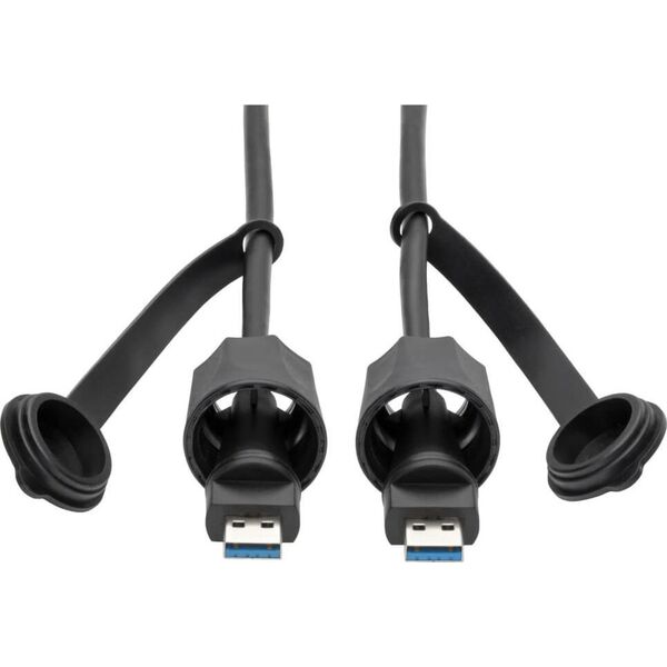 Kabel USB Eaton Eaton Tripp Lite Series USB 3.0 SuperSpeed A to A M/M Cable, Industrial - IP68, Shielded, 6 ft. (1.83 m), TAA - USB-Kabel - TAA-konform - USB Typ A (M) zu USB Typ A (M) - USB 3.1 Gen1 - 1.8 m - innen/aussen - Schwarz - fur P/N: N206-SB01-I