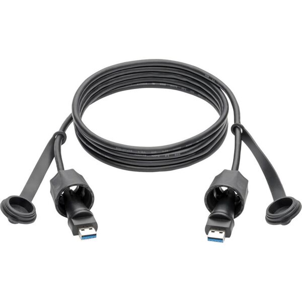 Kabel USB Eaton Eaton Tripp Lite Series USB 3.0 SuperSpeed A to A M/M Cable, Industrial - IP68, Shielded, 6 ft. (1.83 m), TAA - USB-Kabel - TAA-konform - USB Typ A (M) zu USB Typ A (M) - USB 3.1 Gen1 - 1.8 m - innen/aussen - Schwarz - fur P/N: N206-SB01-I