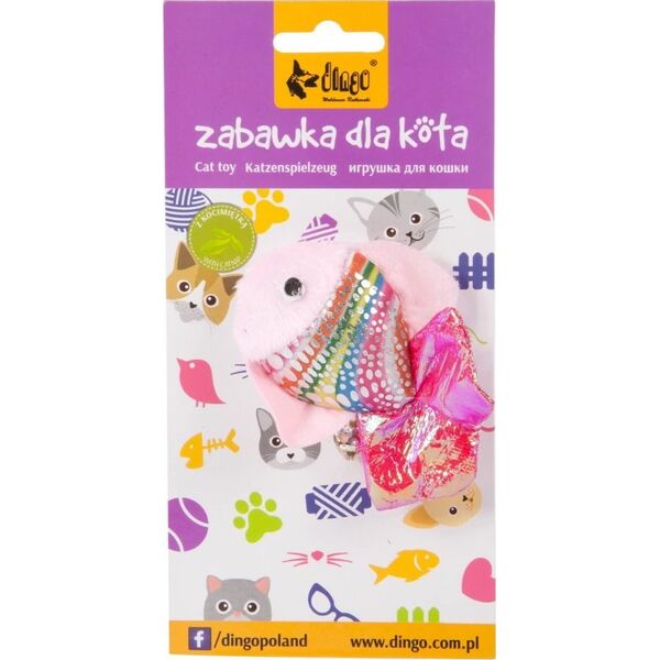 Dingo Dingo Zabawka dla Kota Rybka Różowa 8cm